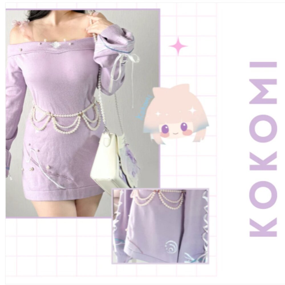 Genshin Impact Kokomi Knit Dress - Size M